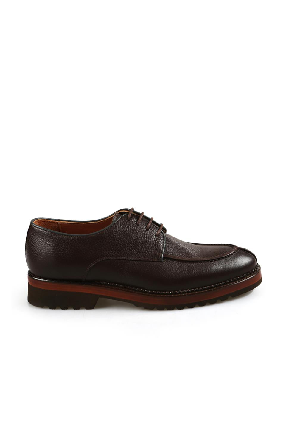 Coffee 100% Leather Eva Sole Oxford Casual Shoes,