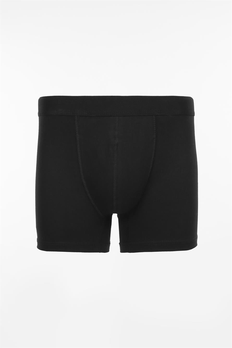 Flat Boxer Black Cotton