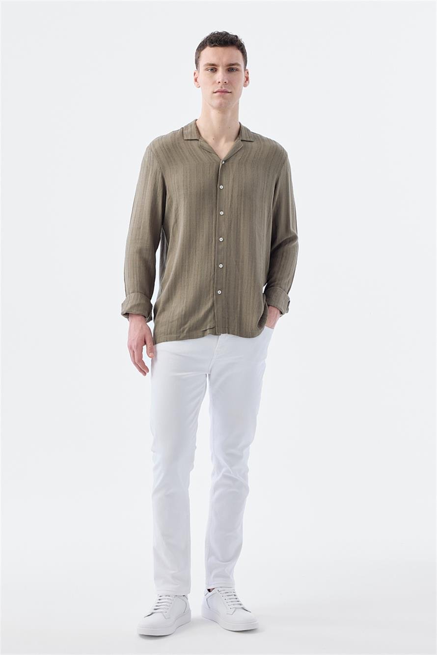 White Slim Fit 5 Pocket Coat Trousers