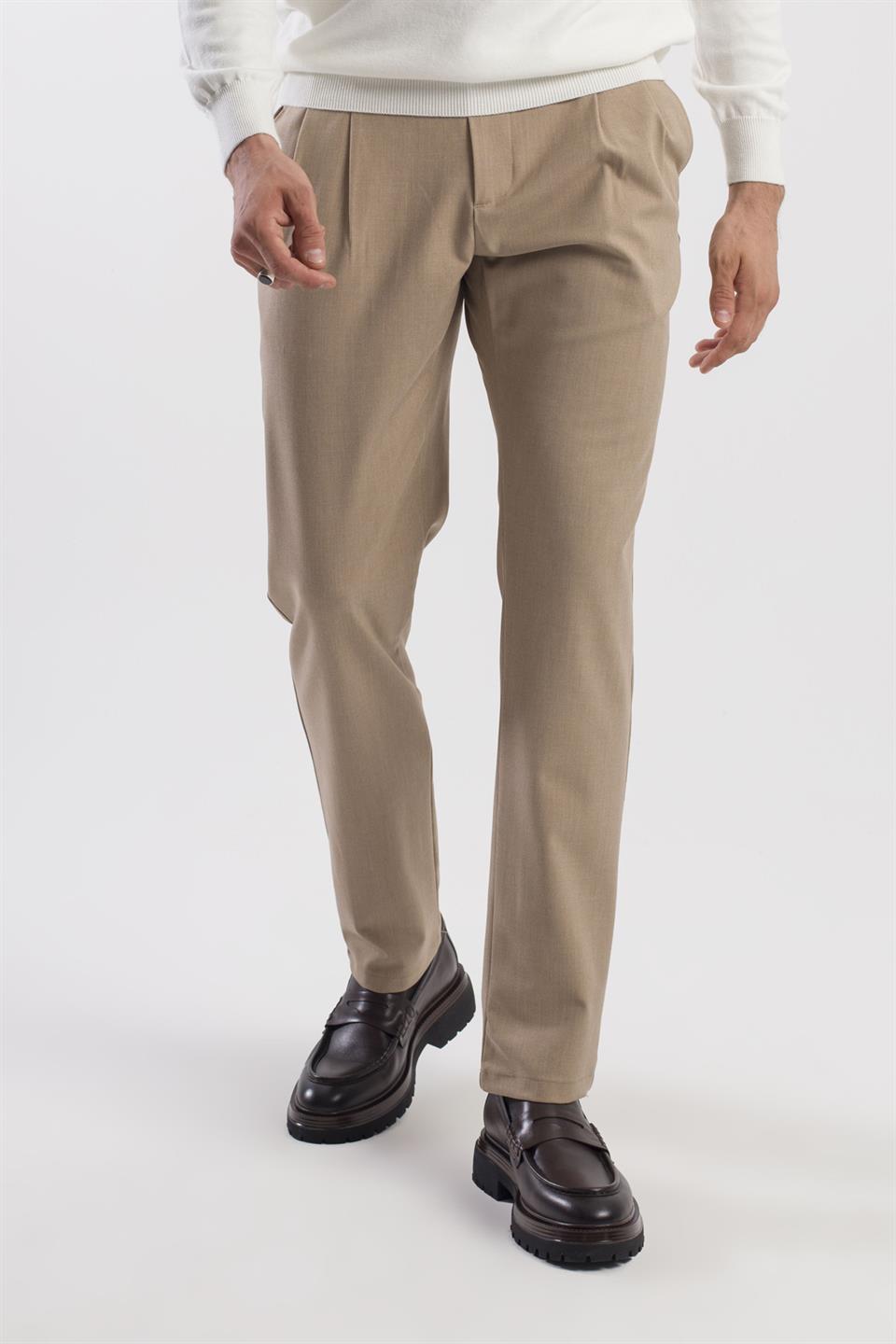 Mink Comfort Fit Double Pocket Covered Pile Side Pocket Trousers