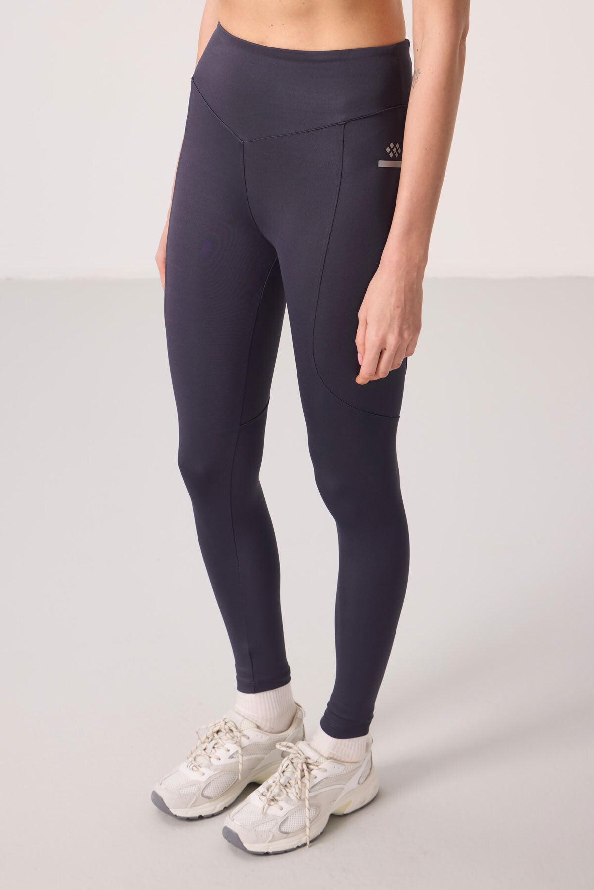 Anthracite Polyester Standard Fit Flexible Performance Women's Tights - 94666