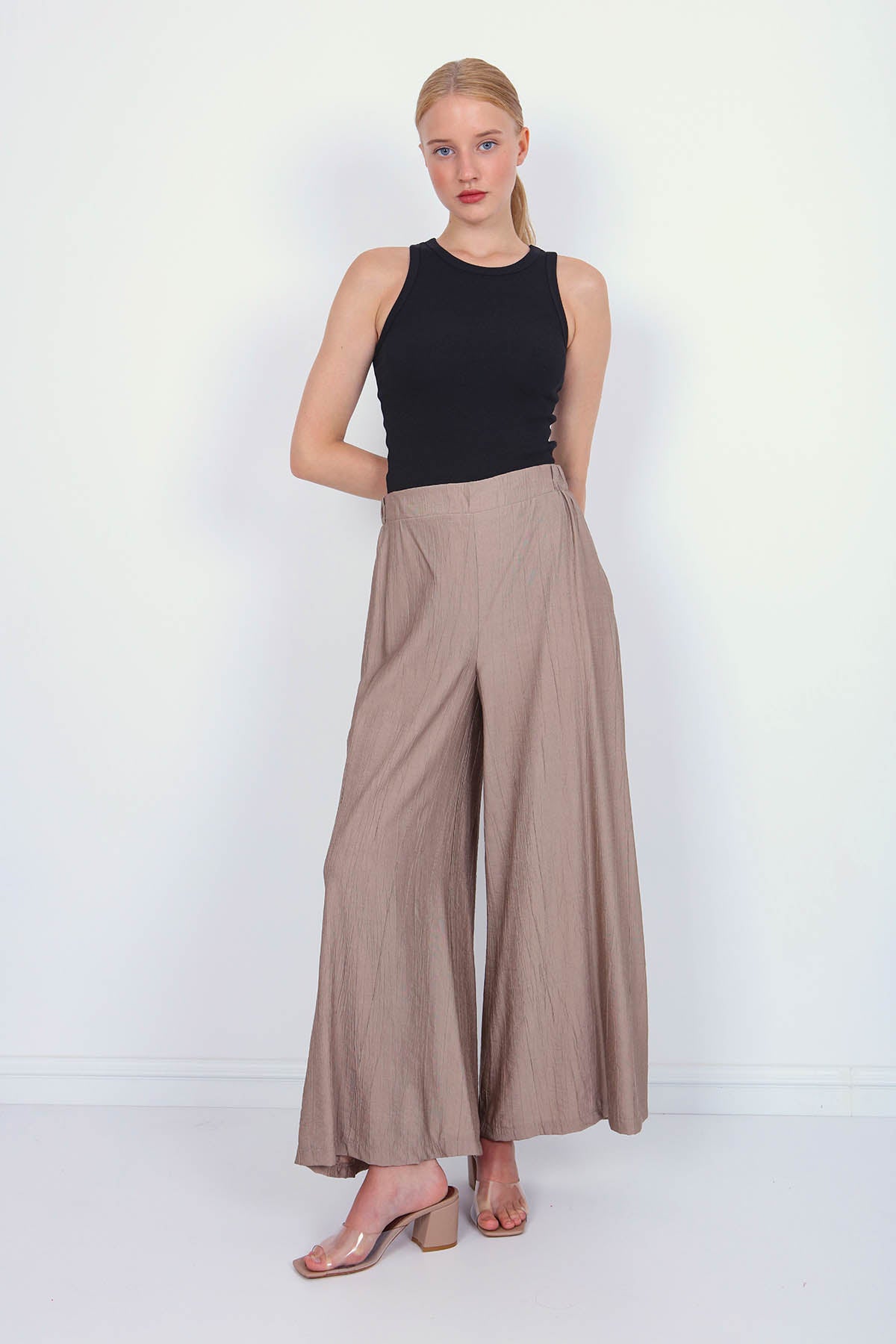 TROUSERS WITH ELASTANE WAIST