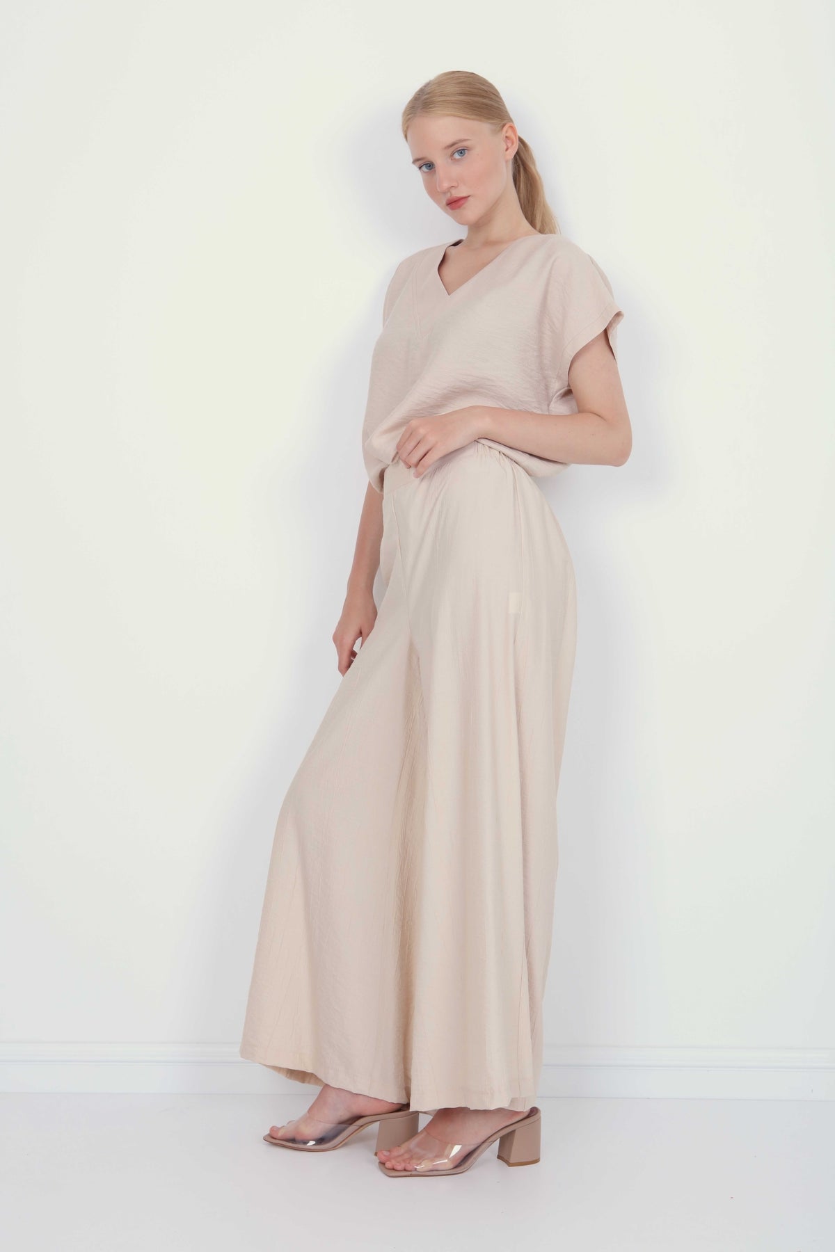 TROUSERS WITH ELASTANE WAIST