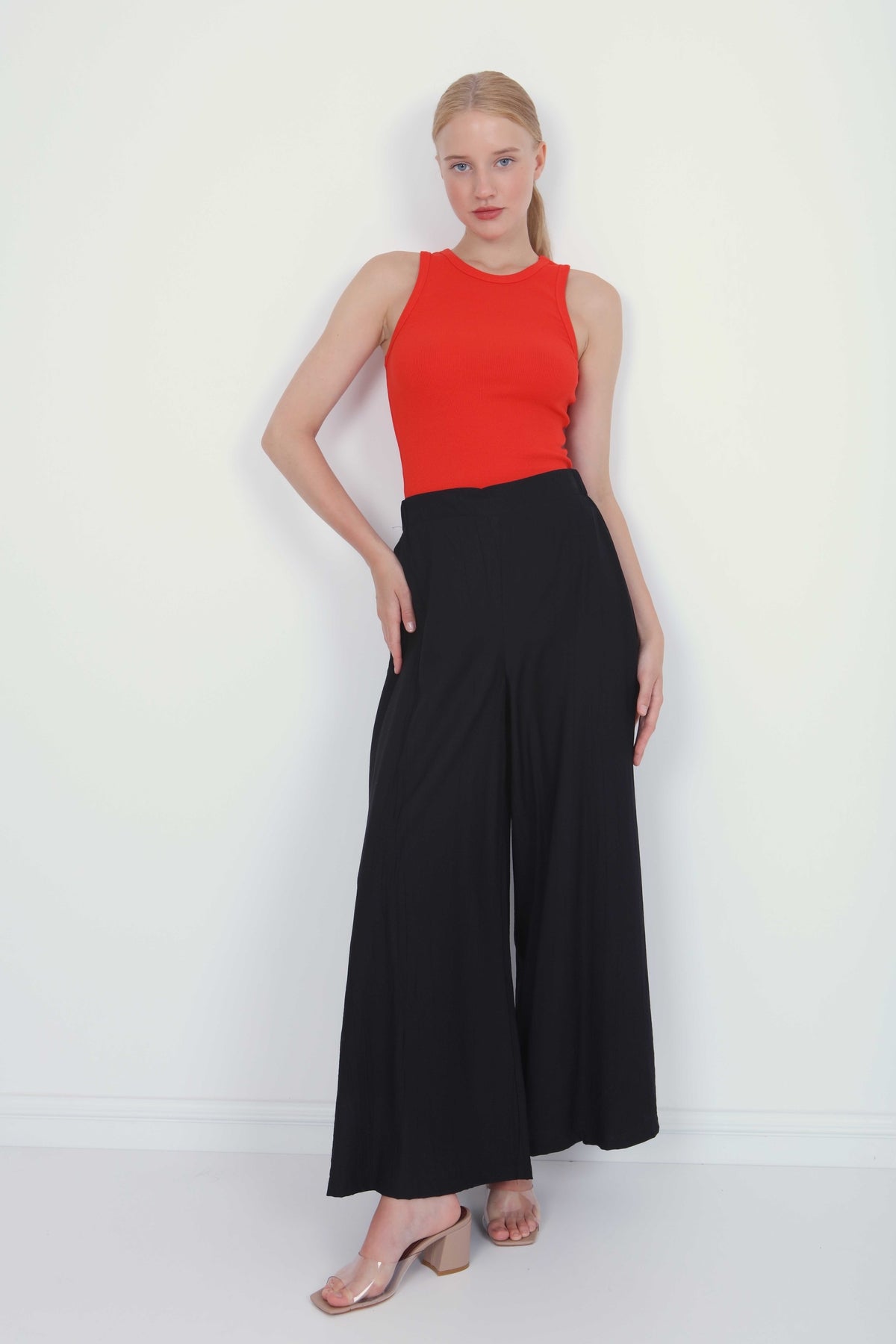 TROUSERS WITH ELASTANE WAIST