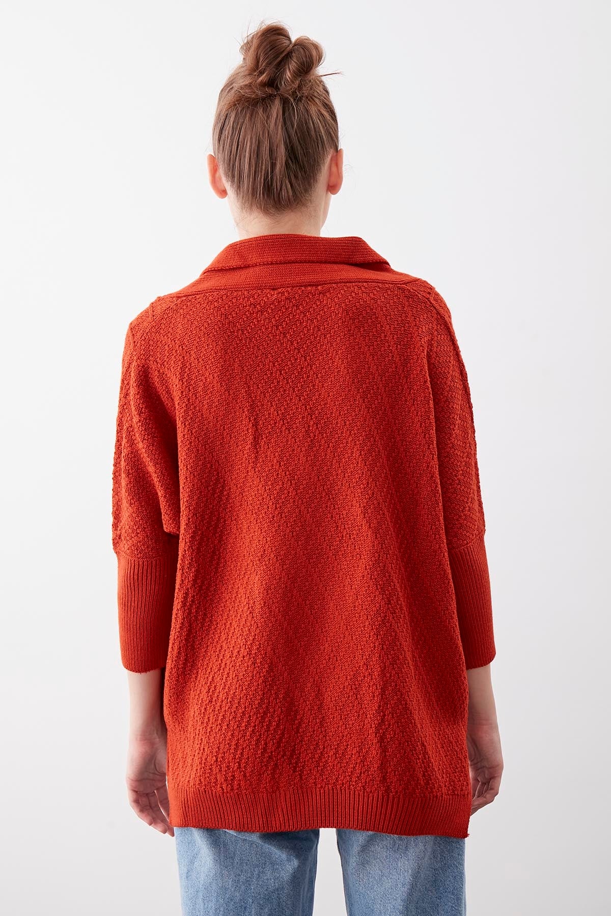 LOOSE KNITTED CARDIGAN WITH ASYMMETRIC ZIPPER