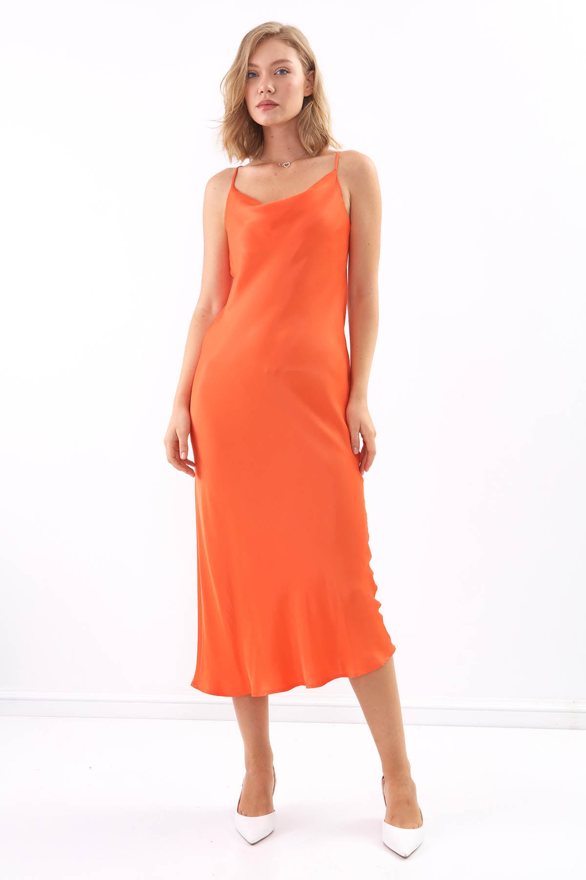 DEGAJE COLLAR LONG ELEGANT DRESS