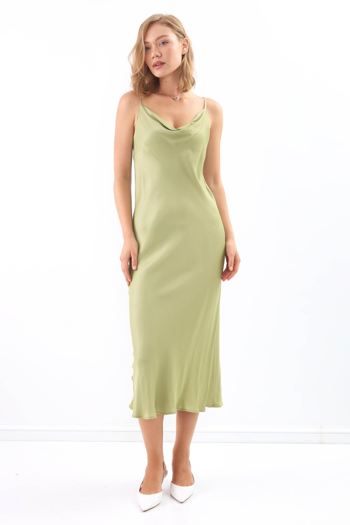DEGAJE COLLAR LONG ELEGANT DRESS