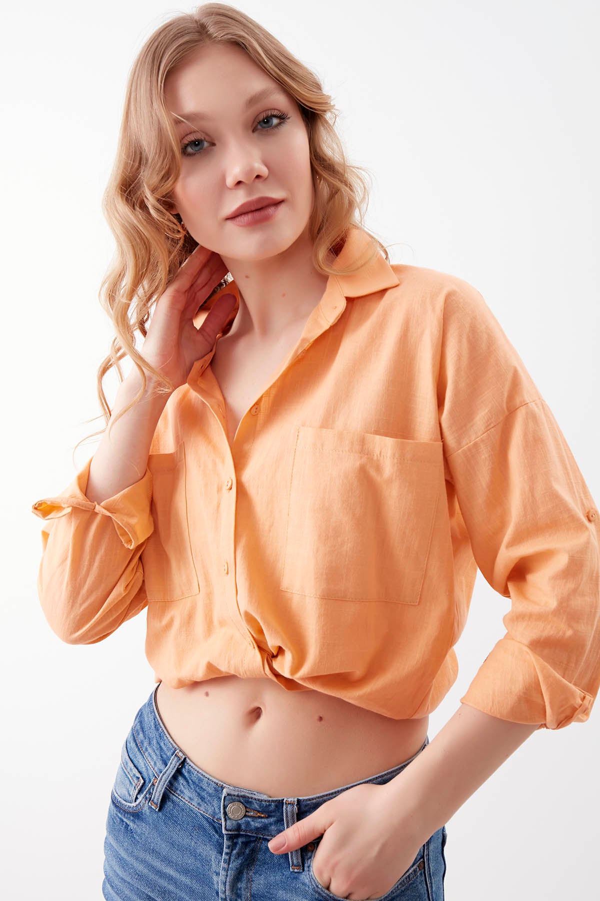 BASIC COMFY FRONT POCKET SHIRT