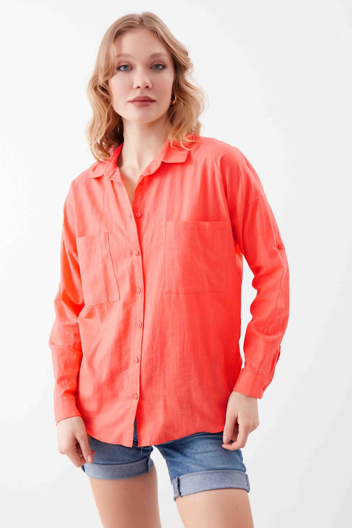 BASIC COMFY FRONT POCKET SHIRT