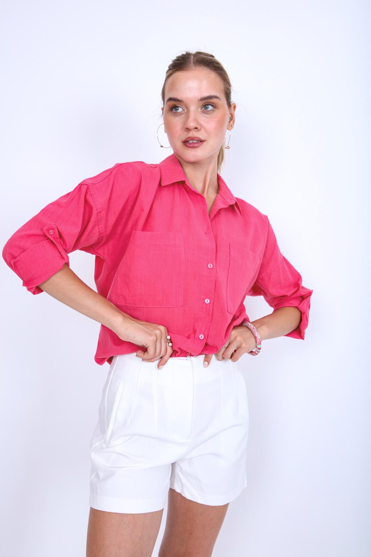 BASIC COMFY FRONT POCKET SHIRT