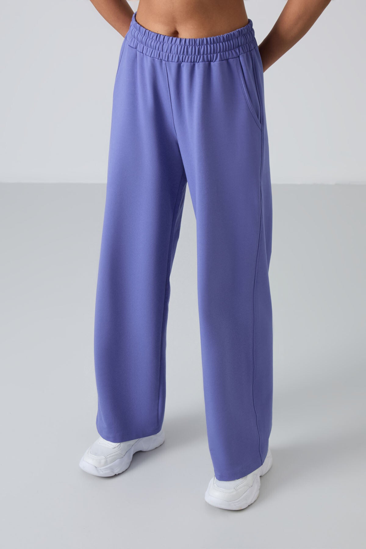 Plato High Waist Comfort Fit Wide Leg Women's Tracksuit Bottom - 94567