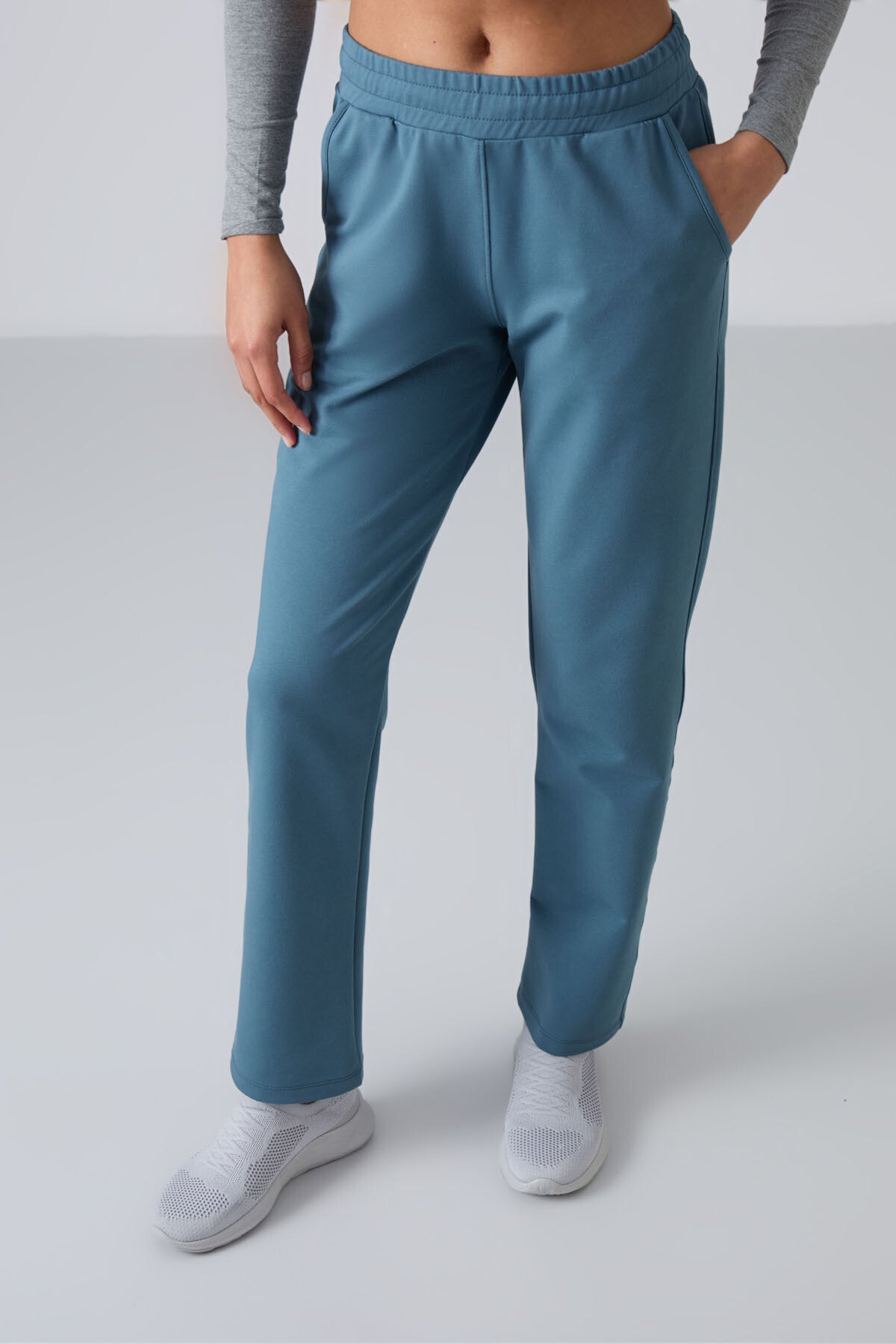 Forest Green High Waist Comfort Fit Classic Leg Women's Tracksuit Bottom - 94584