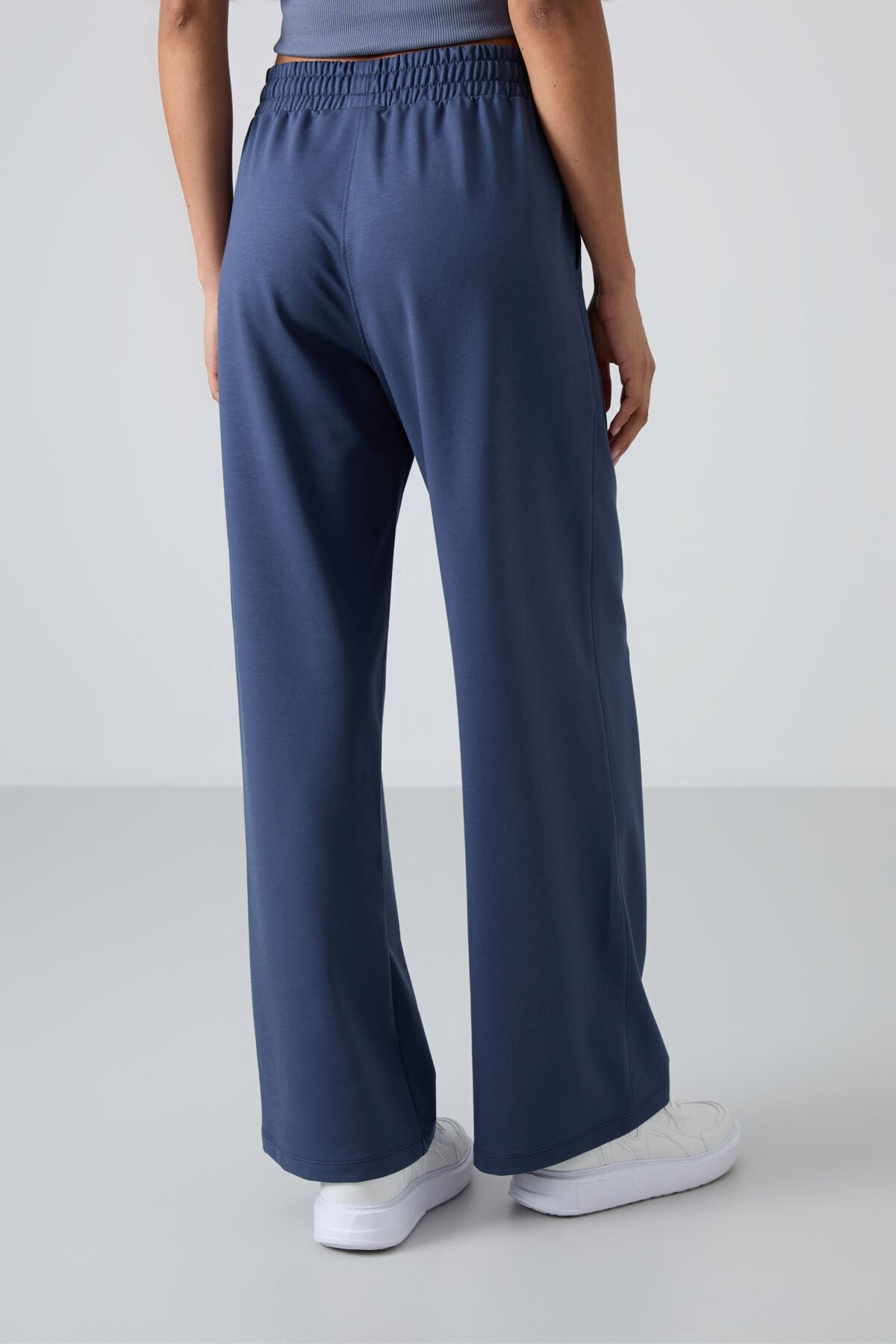 High Waist Comfort Fit Wide Leg Women's Tracksuit Bottom - 94567