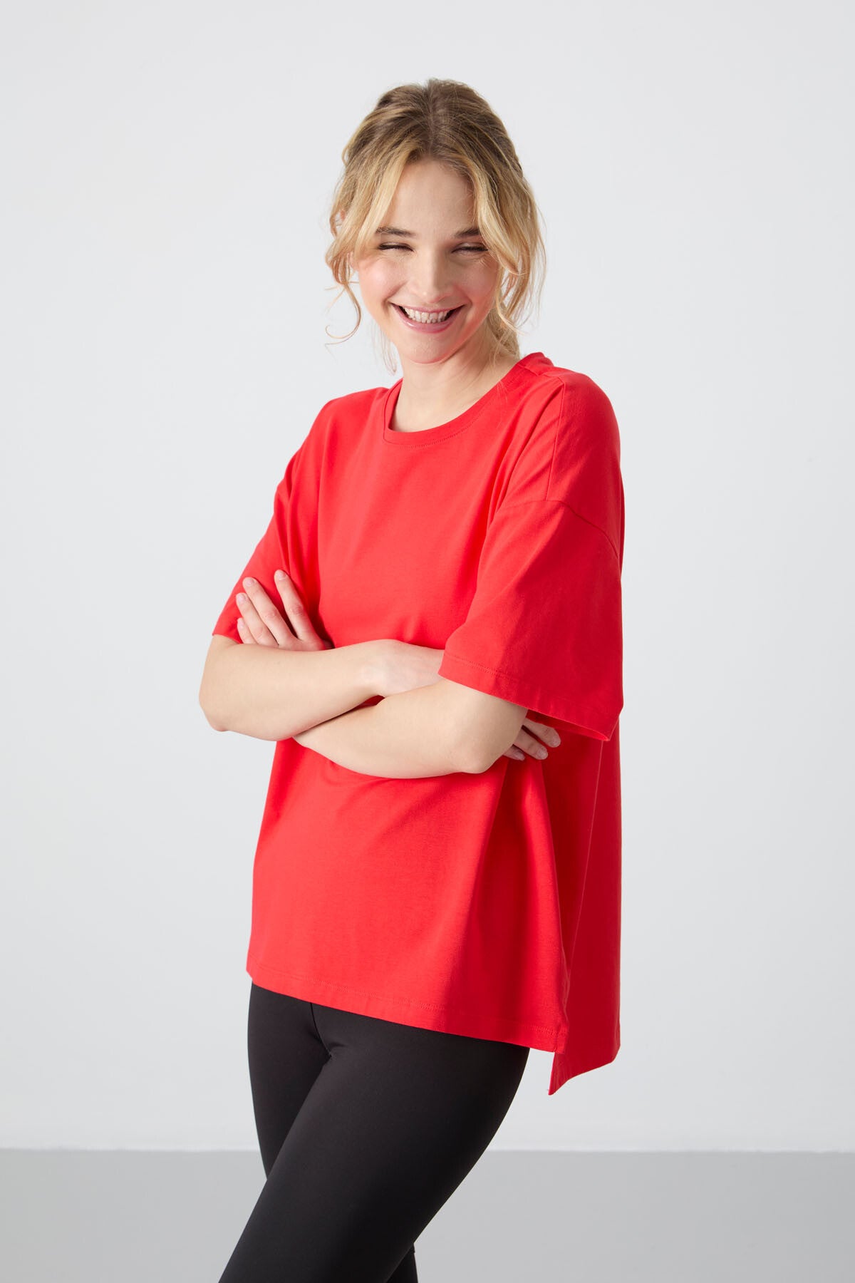 Fiesta Modal Cotton Soft Touch Oversize Fit Basic Women's T-Shirt - 97285