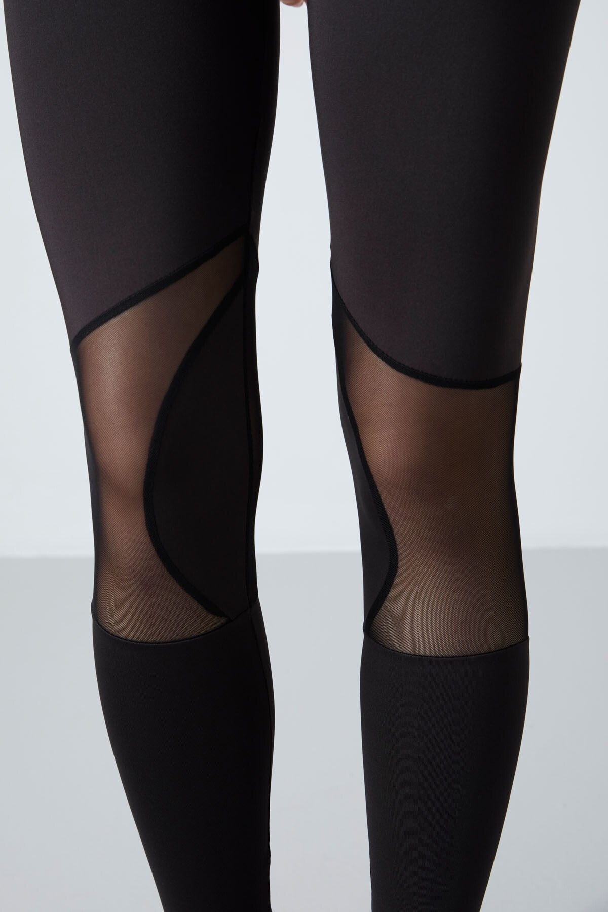 Stone - Black Polyester Flexible Standard Fit Performance Women's Tights Set - 95331