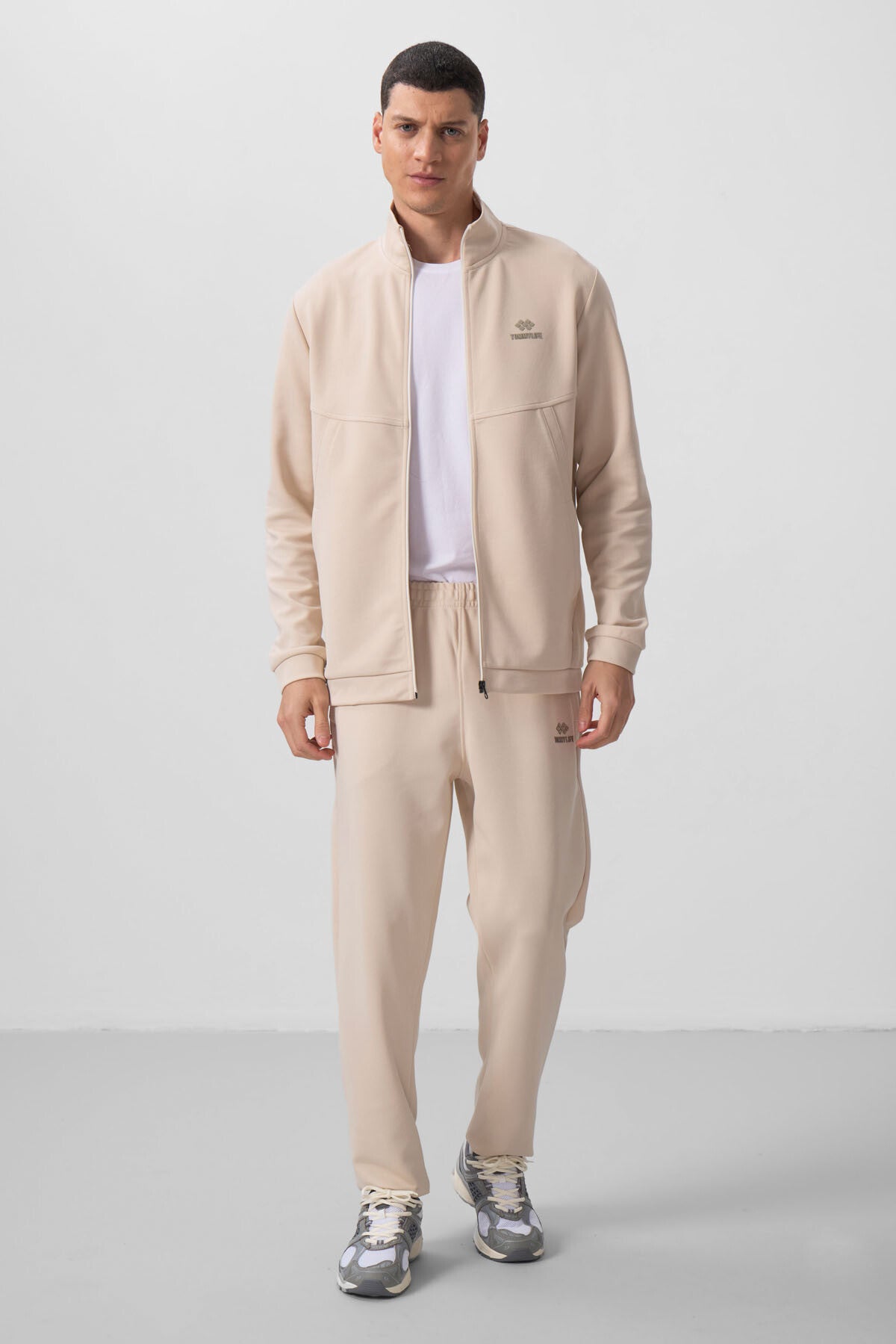 Textured Surface Comfort Fit Men's Tracksuit Set - 85273