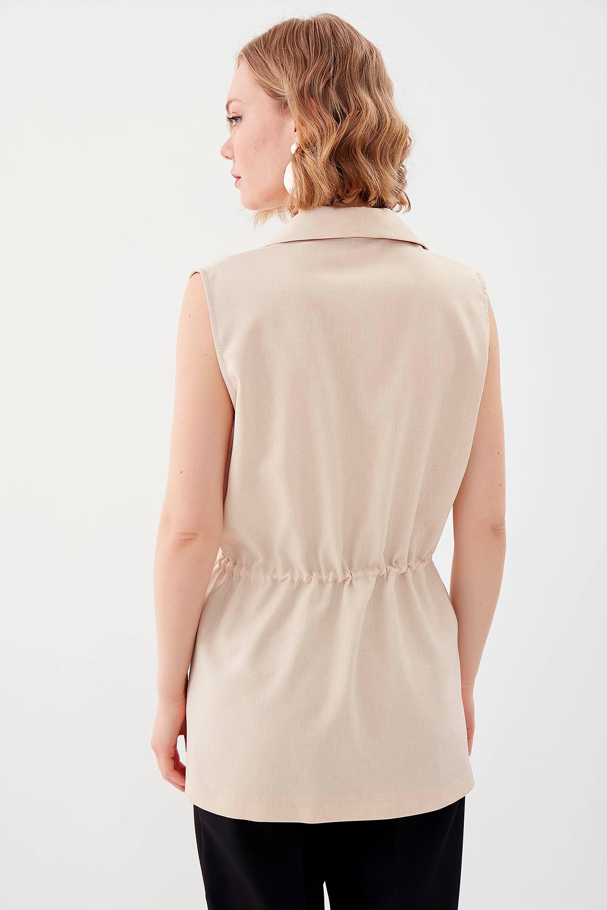 GOLD BUTTONED VEST WITH BELT