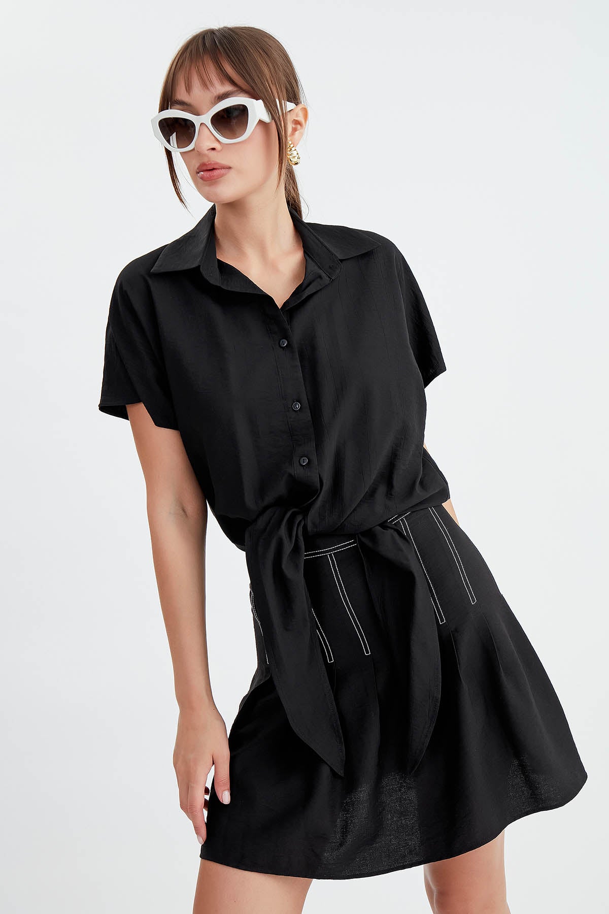LOOSE SHIRT WITH TIES