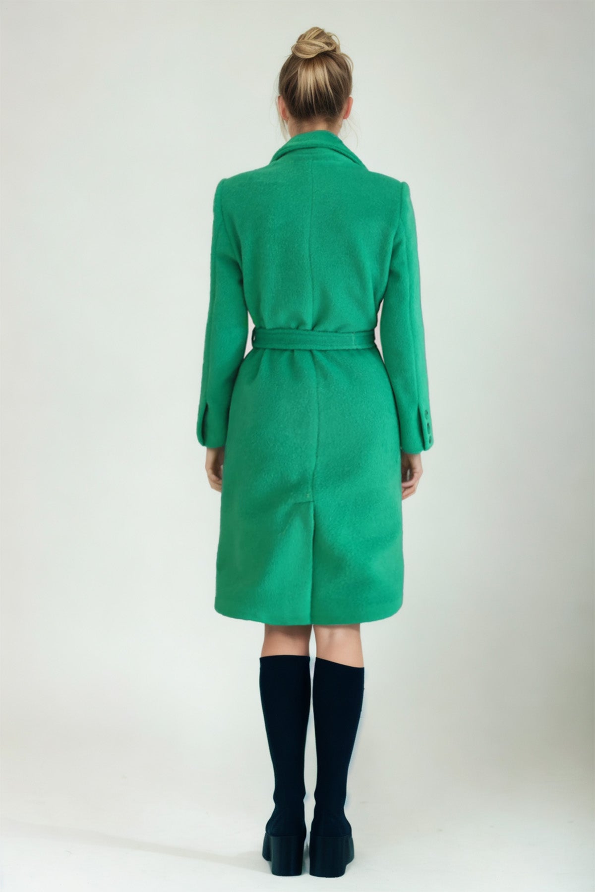 LONG JACKET WITH BELT BUTTONS