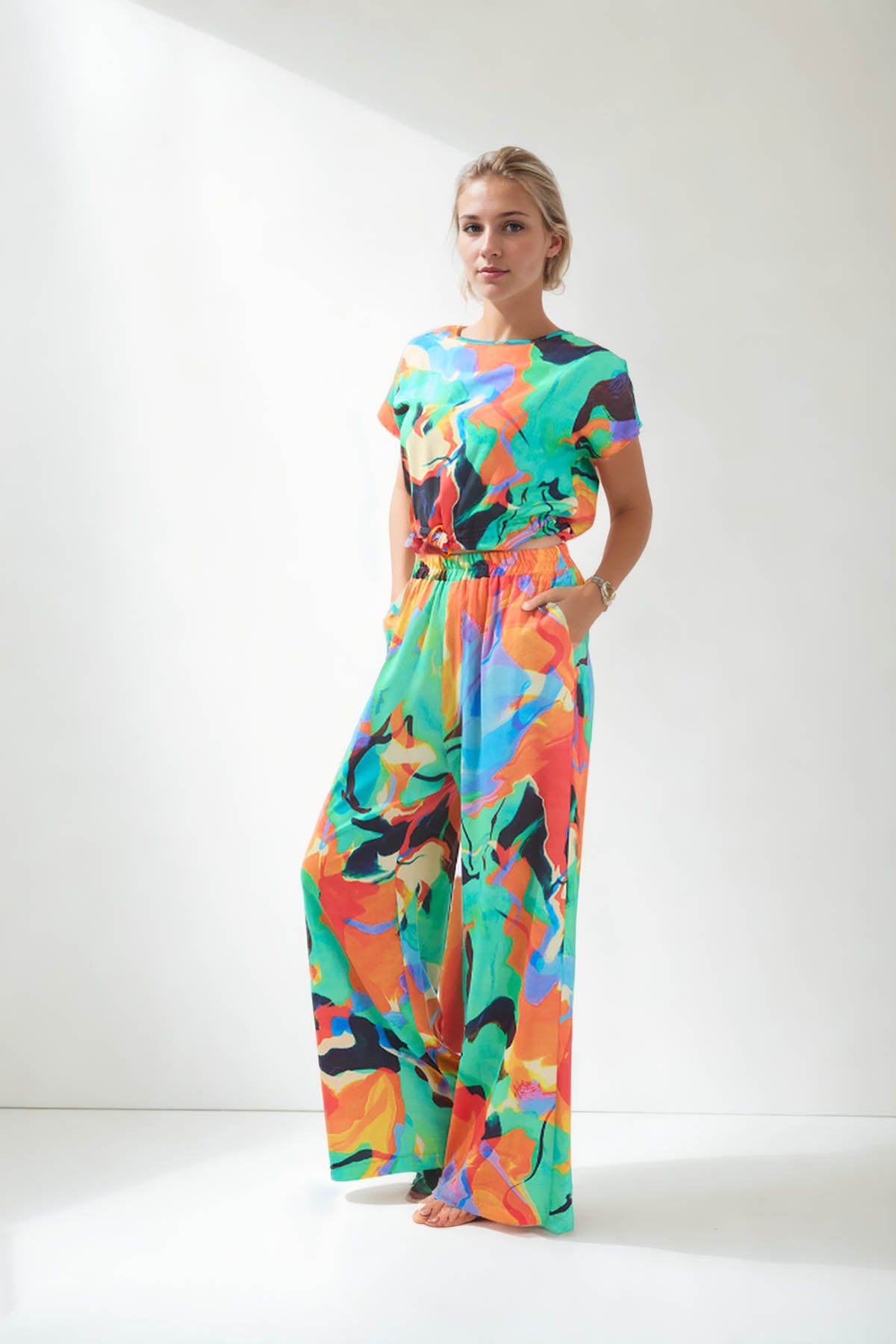 MULTICOLOR PATTERNED TROUSERS