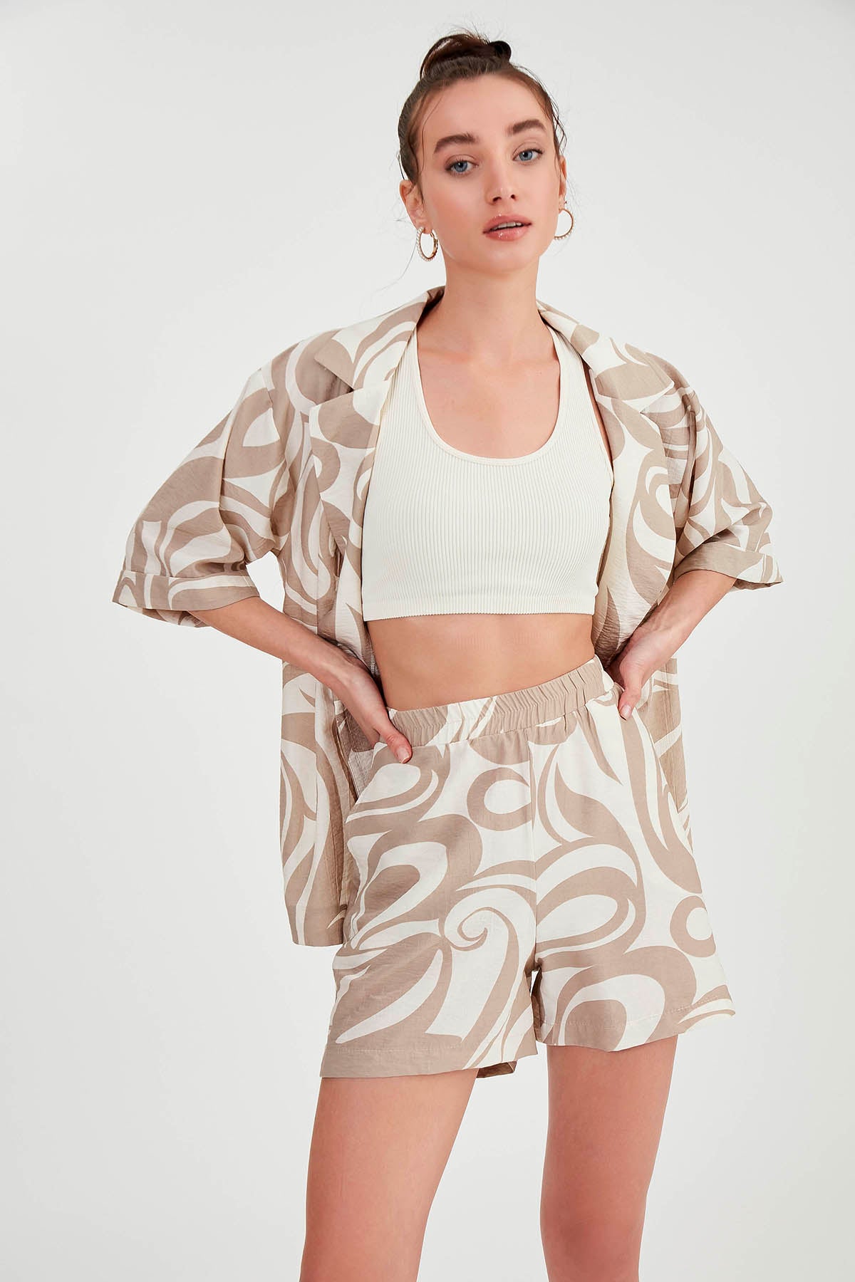 BELGIAN PATTERN SHORTS WITH POCKET