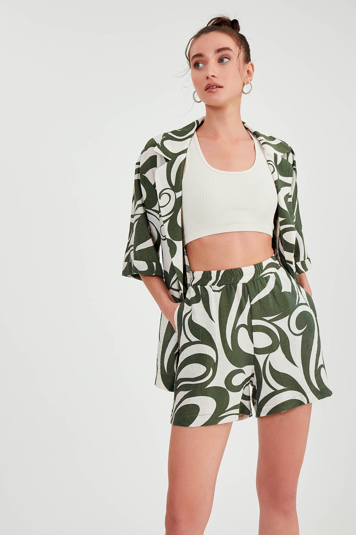 BELGIAN PATTERN SHORTS WITH POCKET