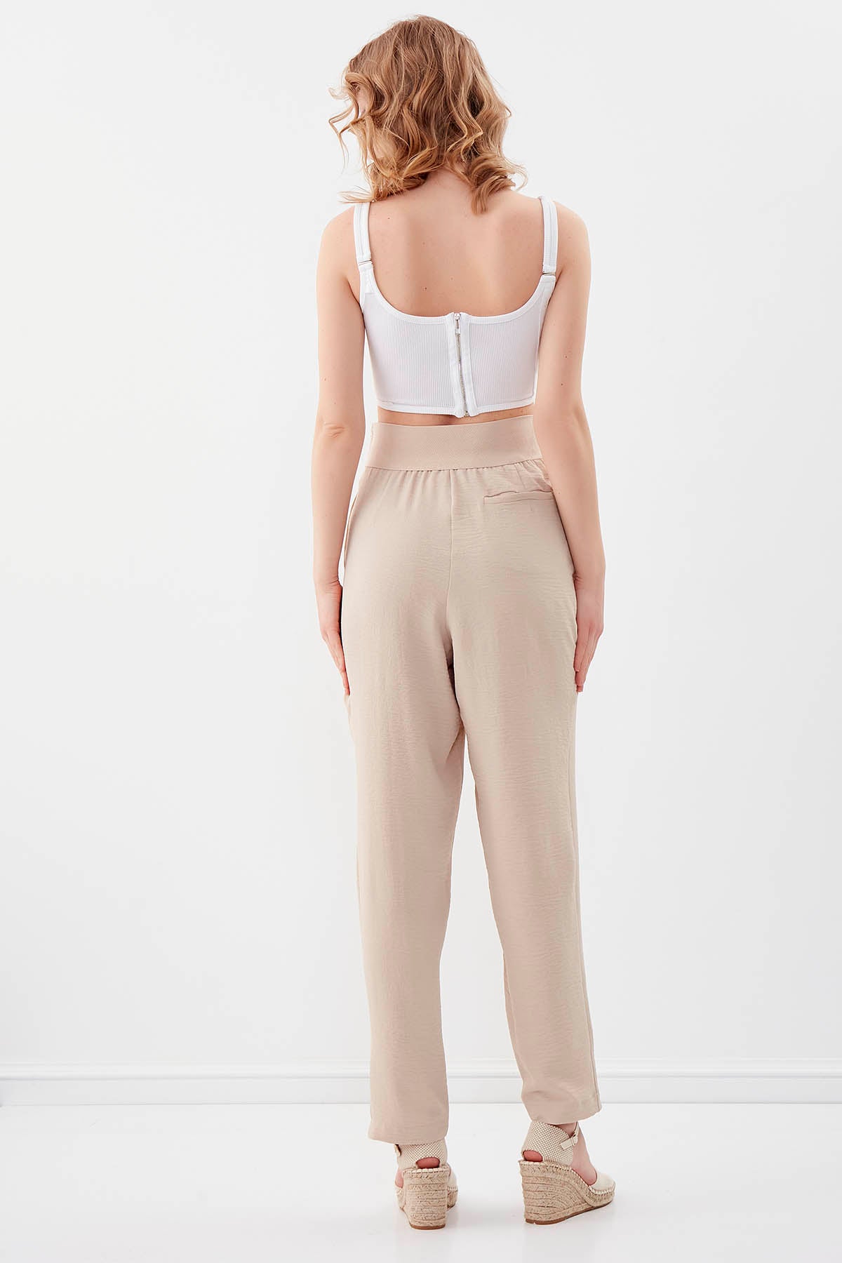 TROUSERS WITH ELASTANE WAIST