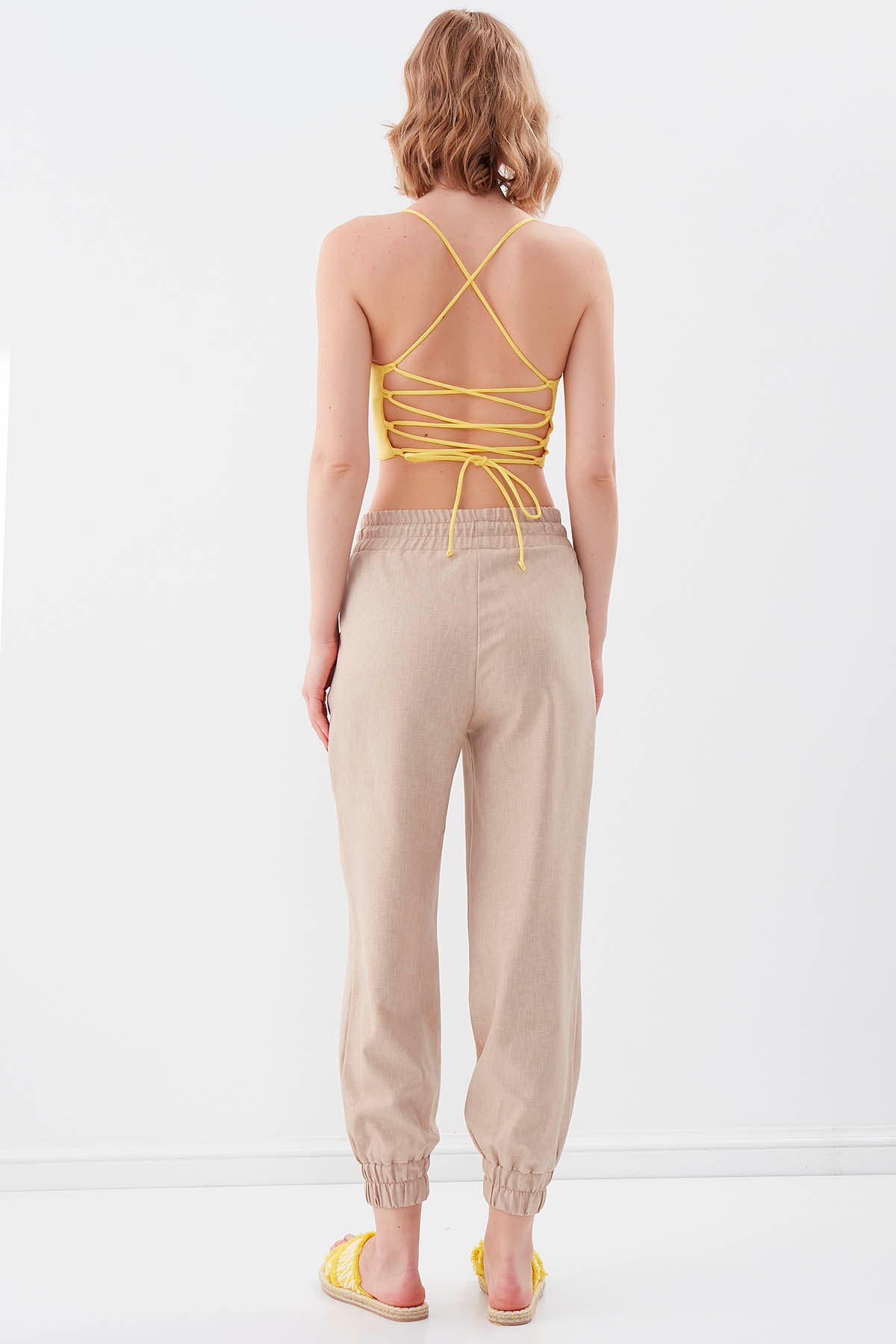 COMFY TROUSERS WITH ELASTANE WAIST AND ANKLES