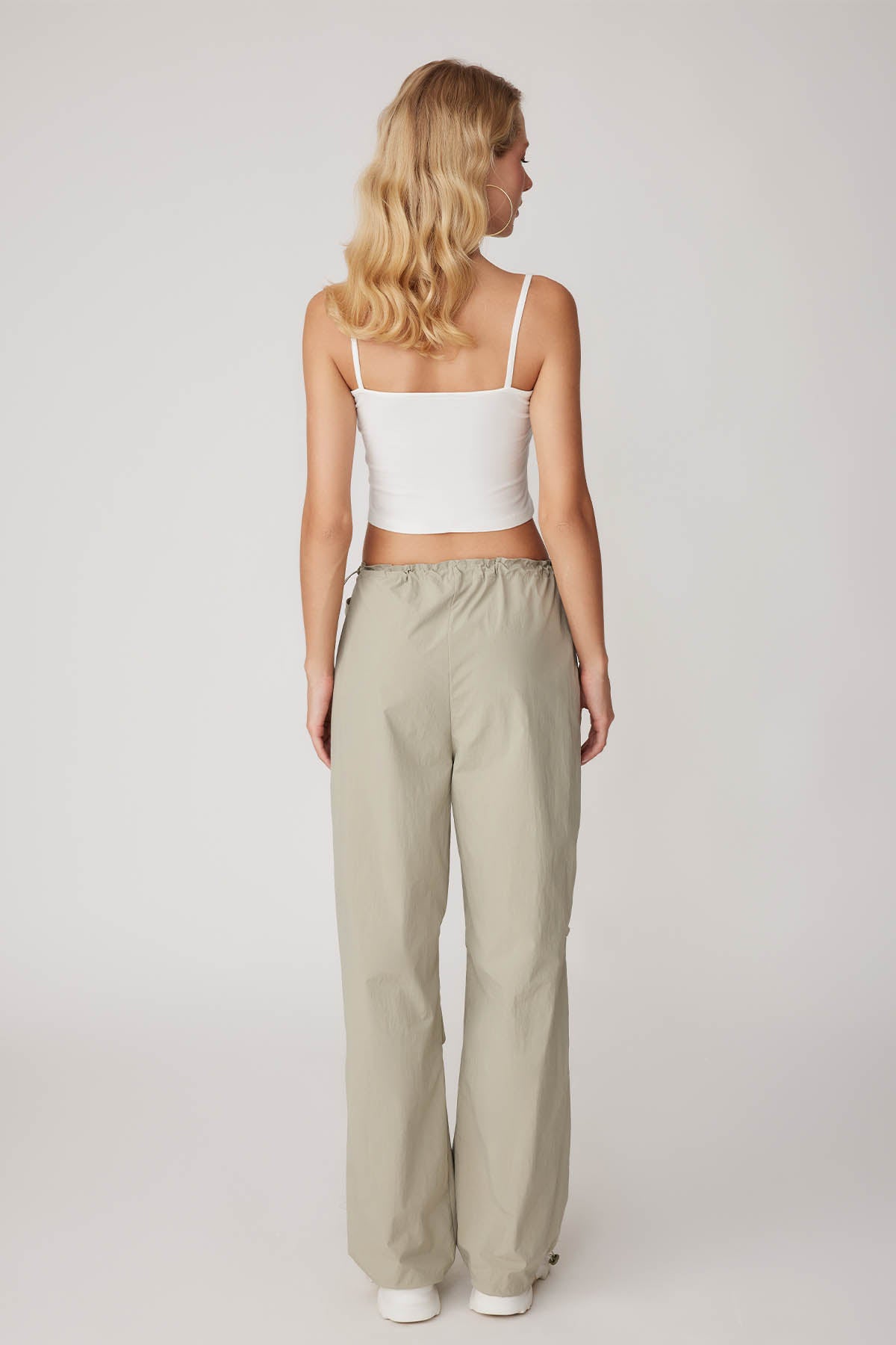 TROUSERS WITH ELASTANE WAIST AND CUFFS