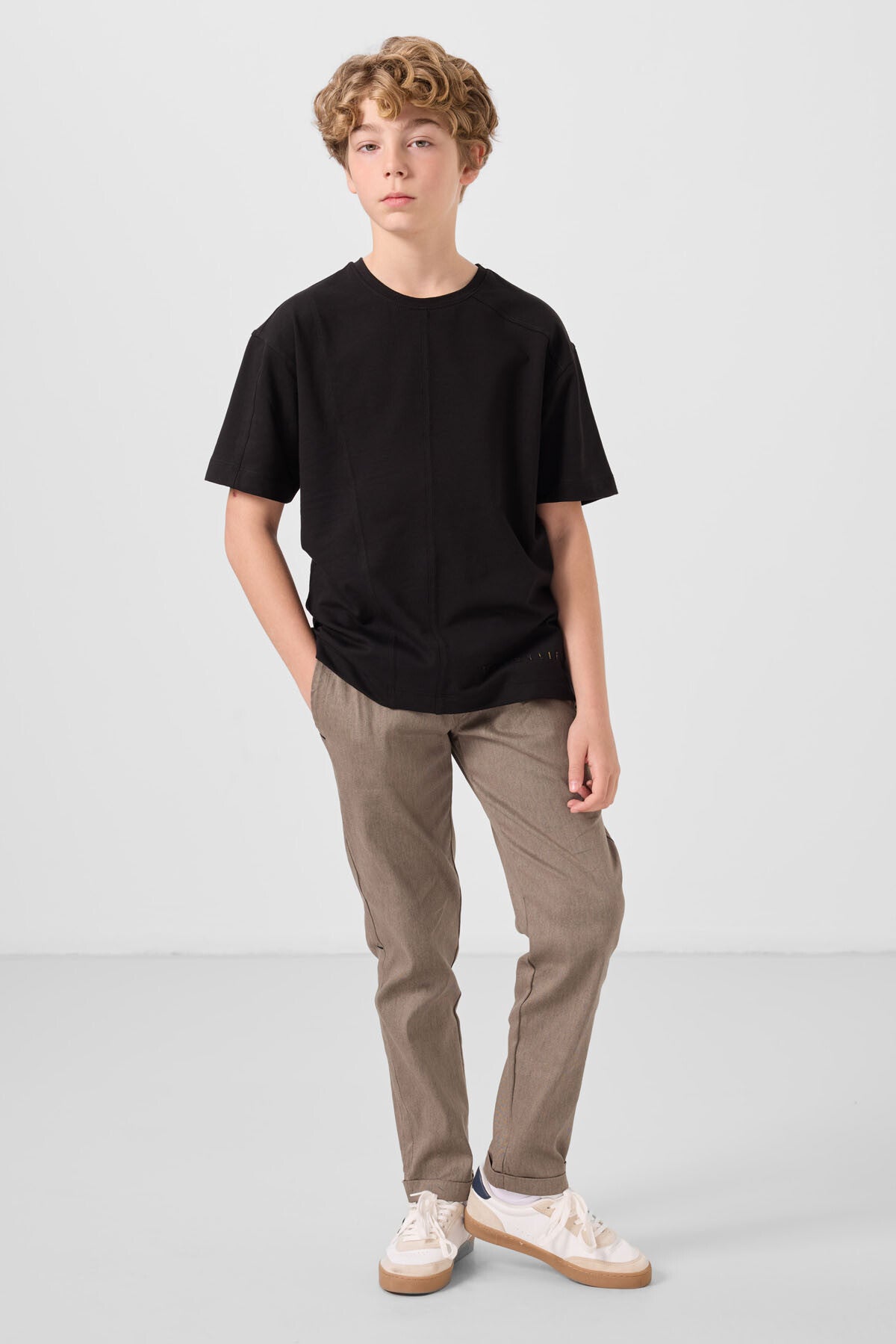 Camel Standard Fit Weaving Lightweight Flexible Chino Trousers - 11272