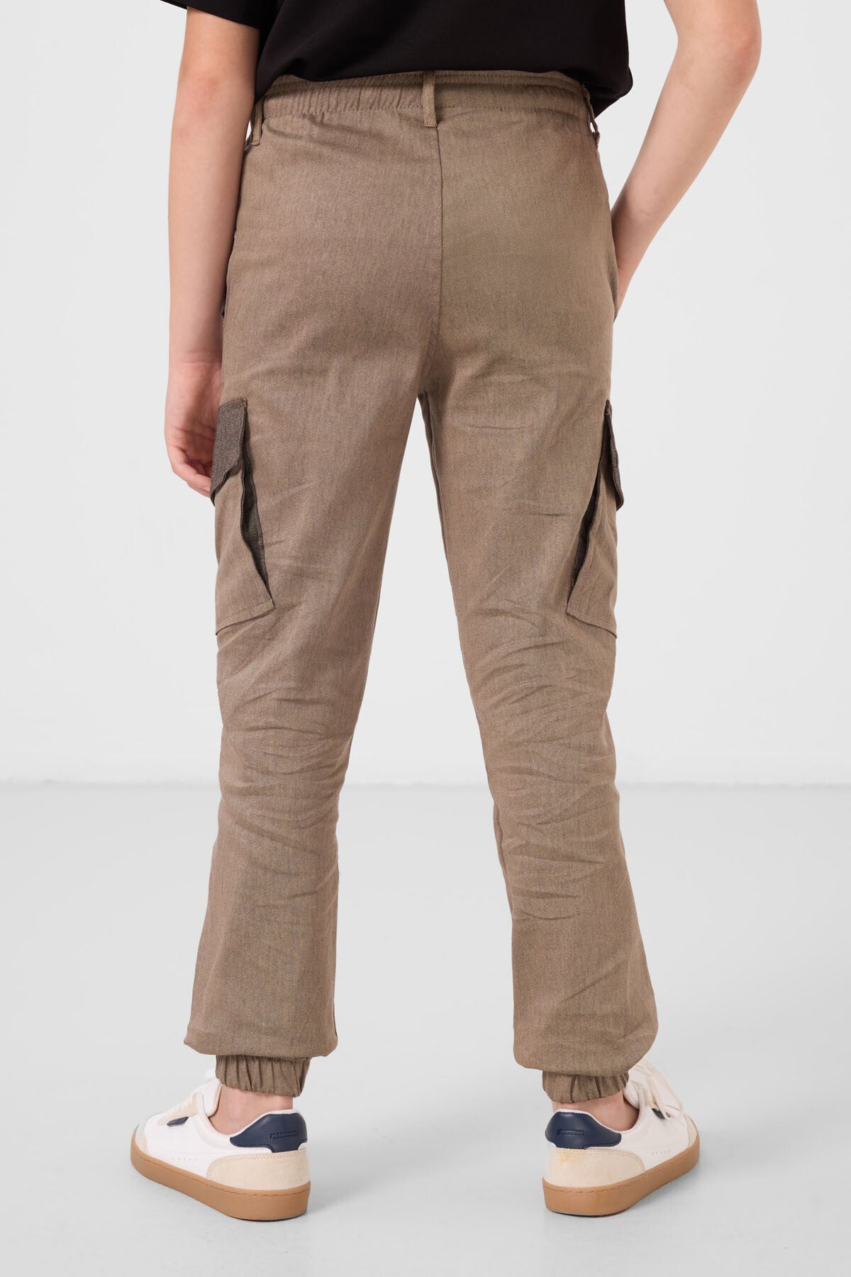 Camel Standard Fit Weaving Lightweight Flexible Chino Boys Trousers - 11271