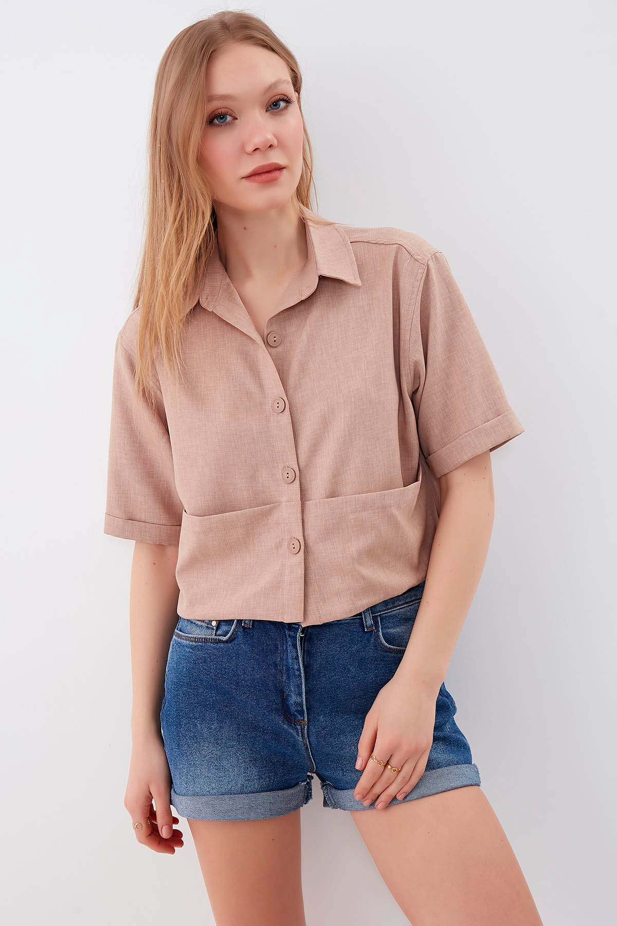 COMPACT SLEEVE CROP SHIRT