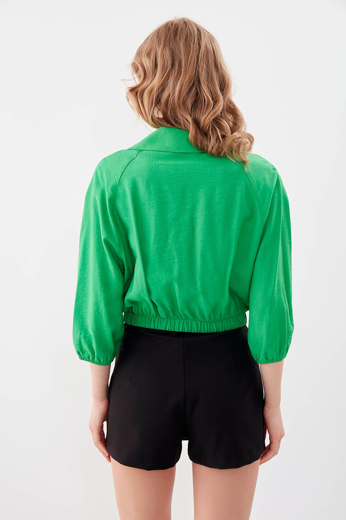 POCKETED SHIRT WITH ELASTANE WAIST