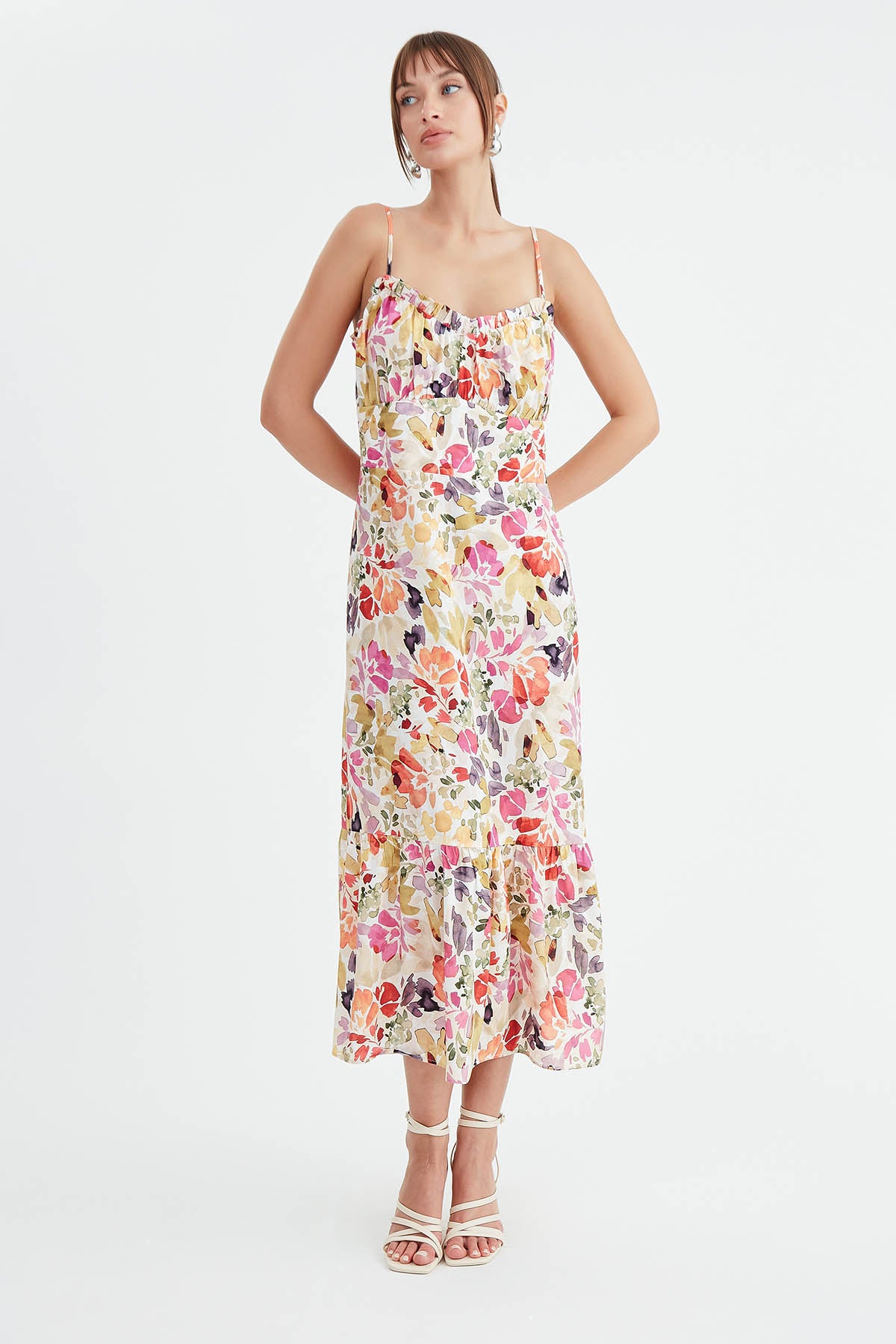 FLORAL PATTERN HANGING DRESS