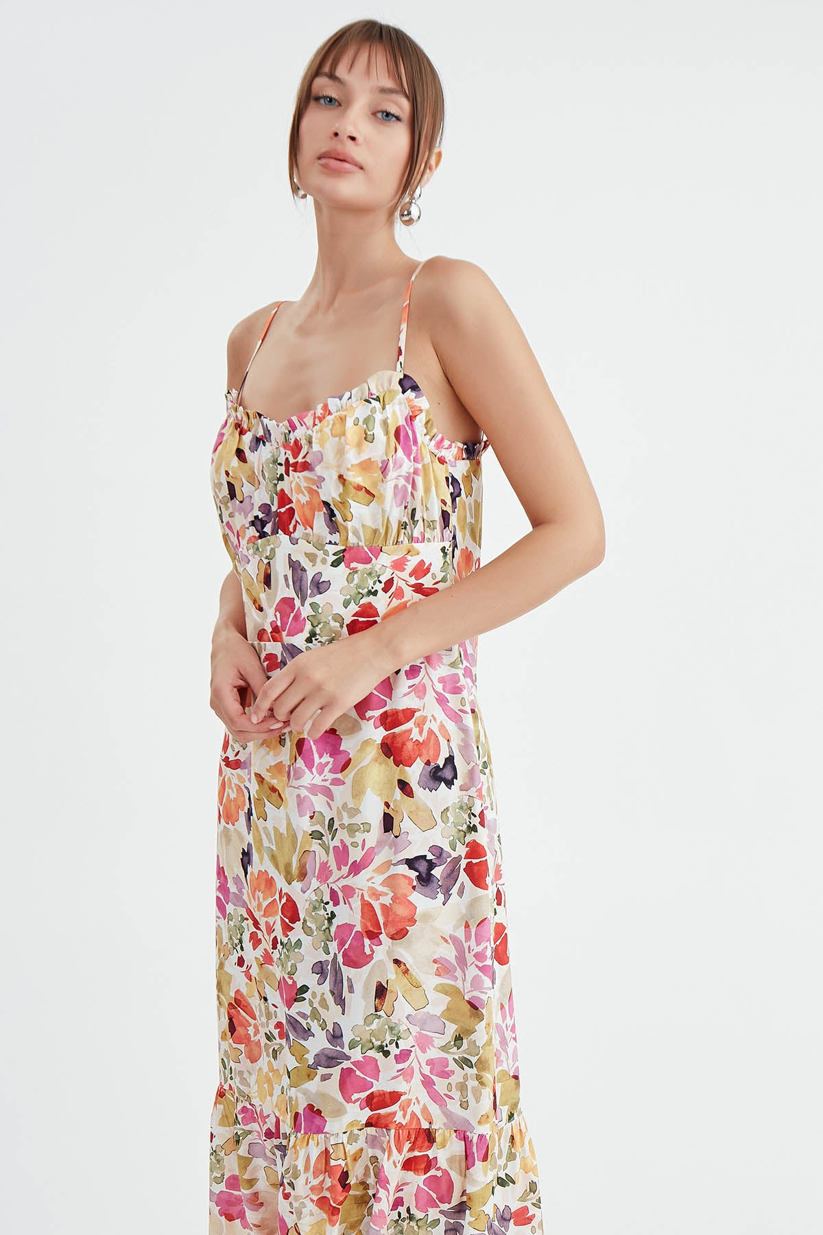 FLORAL PATTERN HANGING DRESS