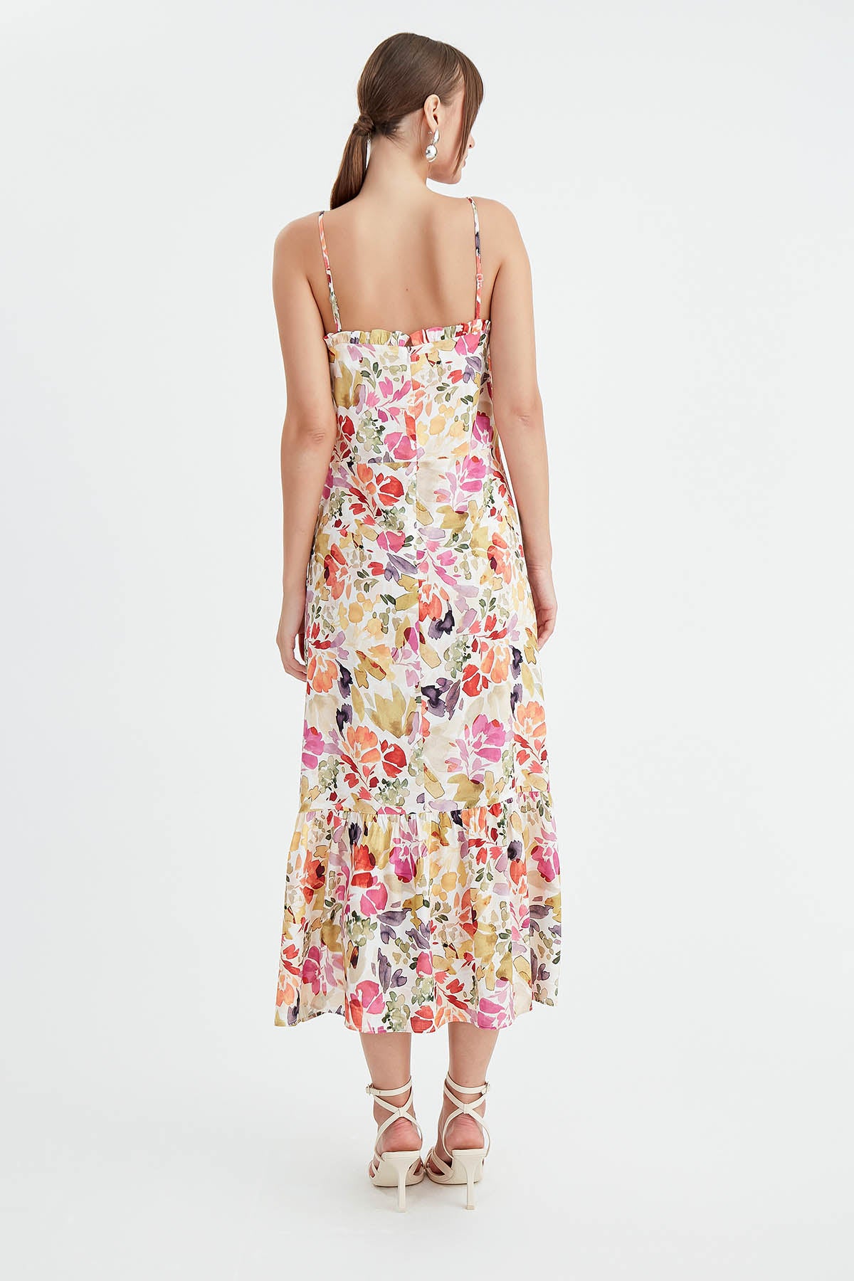 FLORAL PATTERN HANGING DRESS