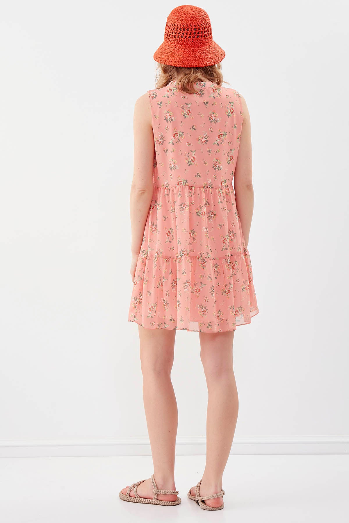 FLORAL CHIFFON DRESS