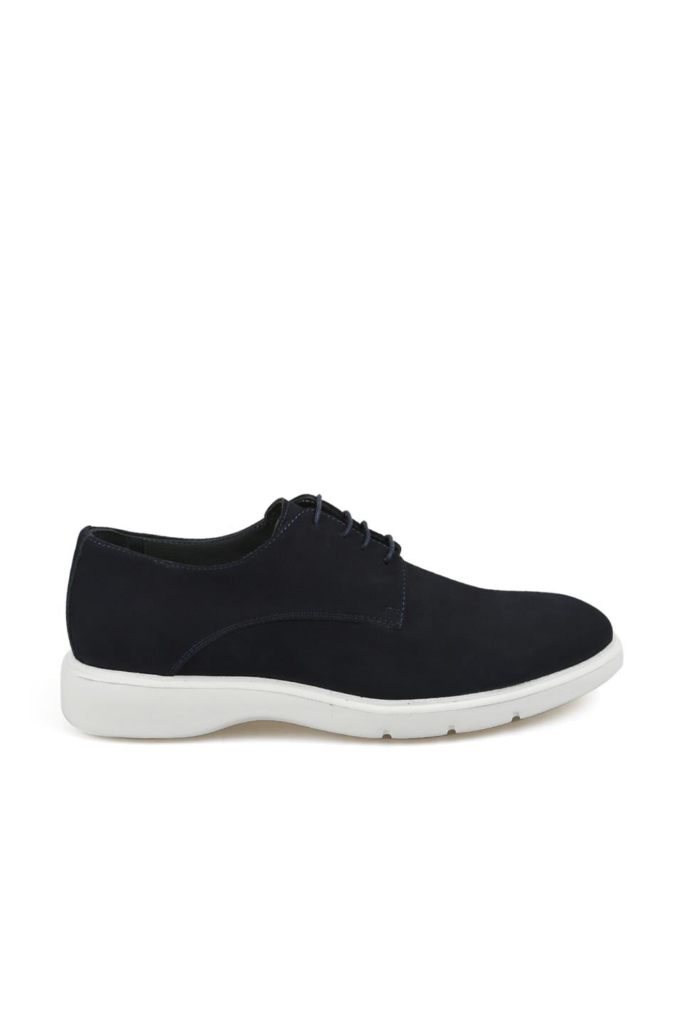 Suet Navy 100% Leather Casual Shoes