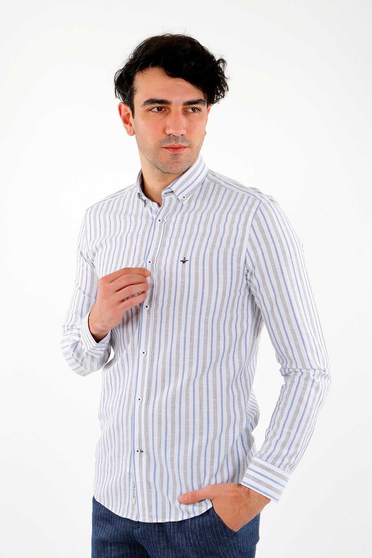 POLO COLLAR COTTON CROP T-SHIRT