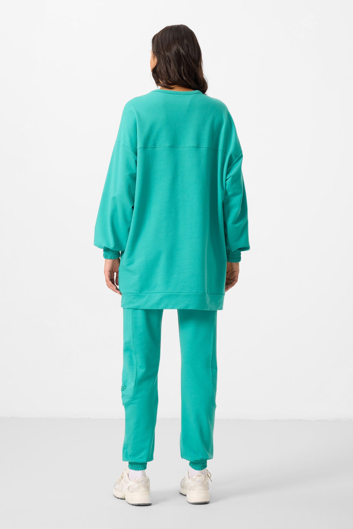 Basic Oversize Women's Tracksuit Tunic Set - 95347