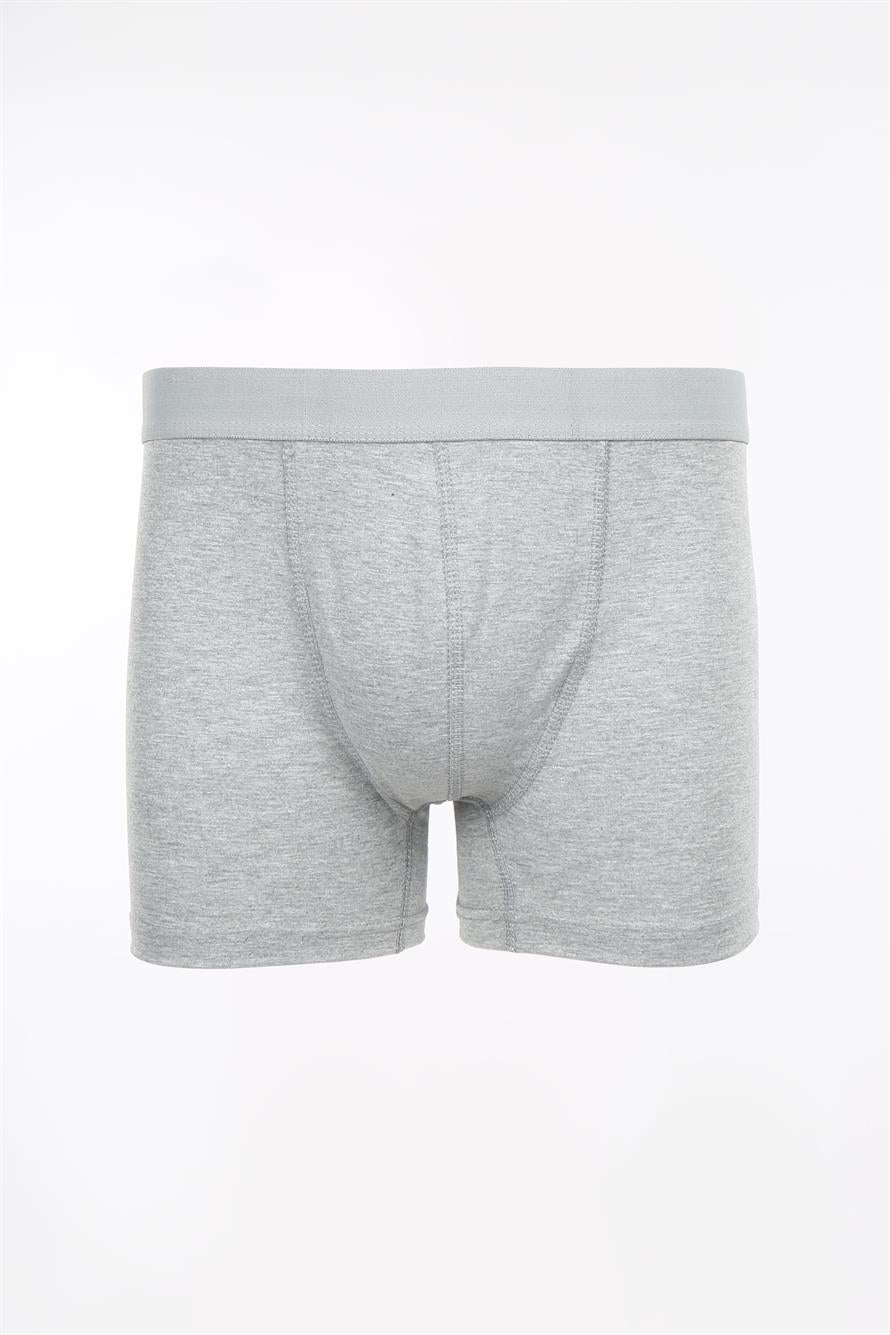 Grey Cotton Flexible Flat Boxer