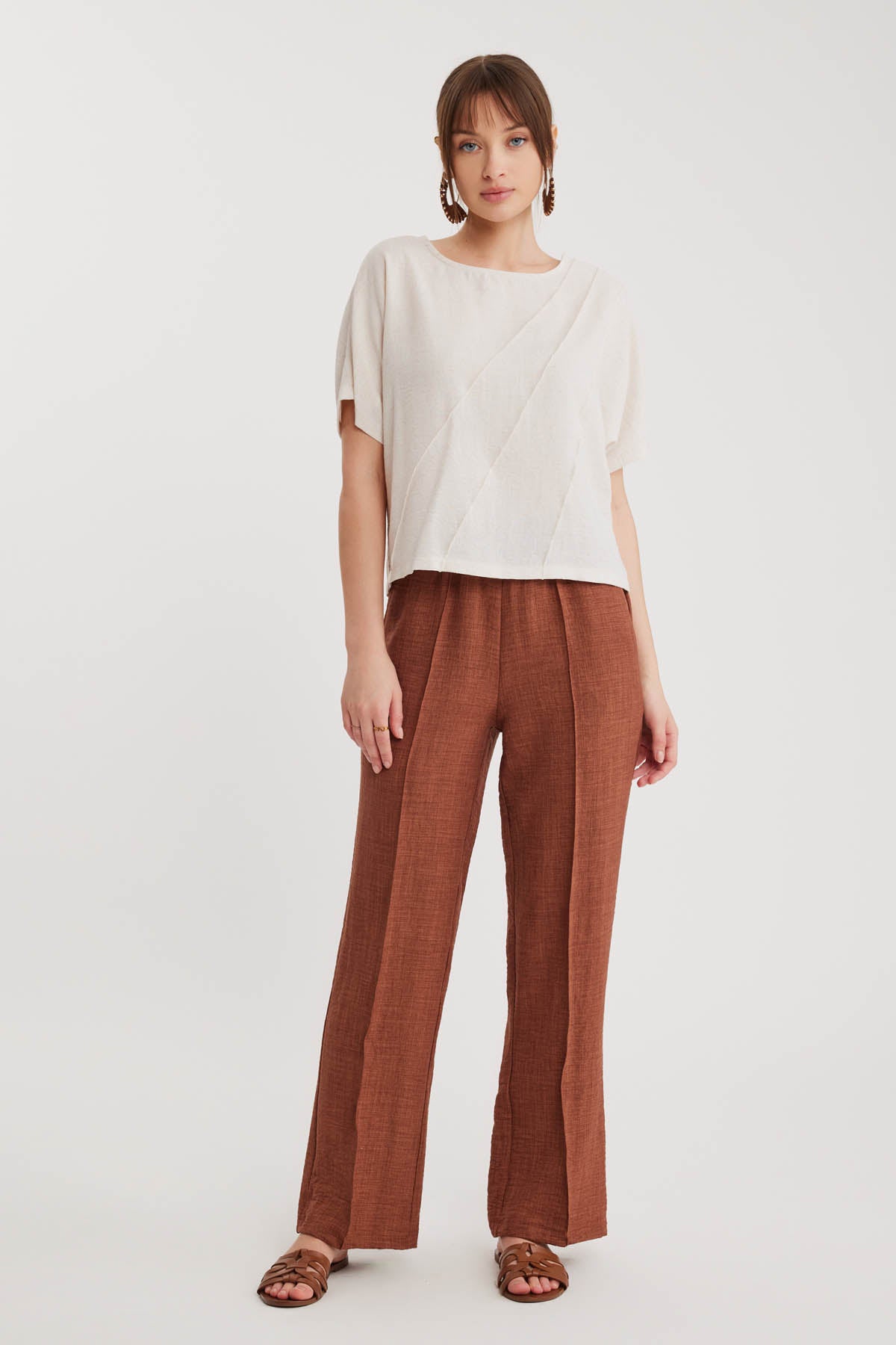 LOW SHOULDER DETAIL BLOUSE