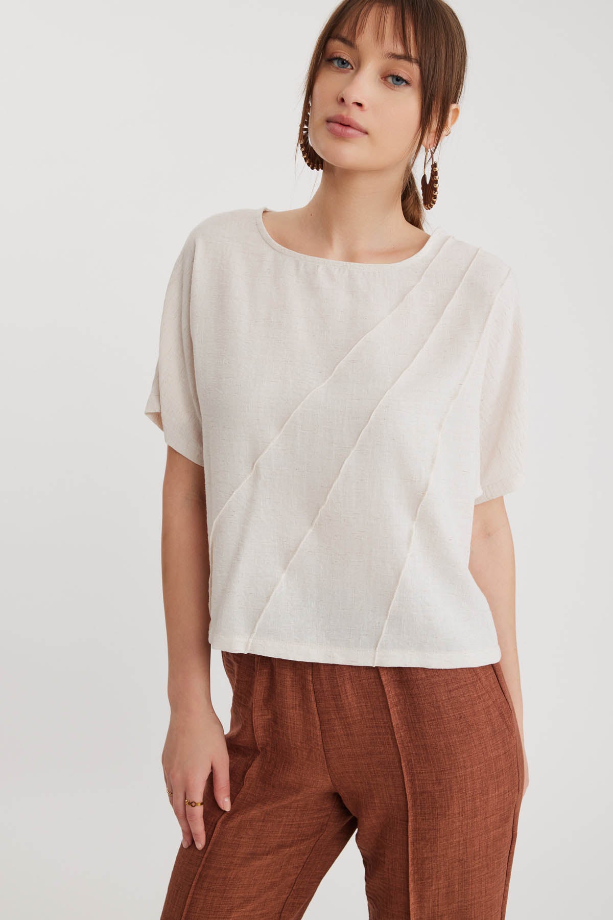 LOW SHOULDER DETAIL BLOUSE