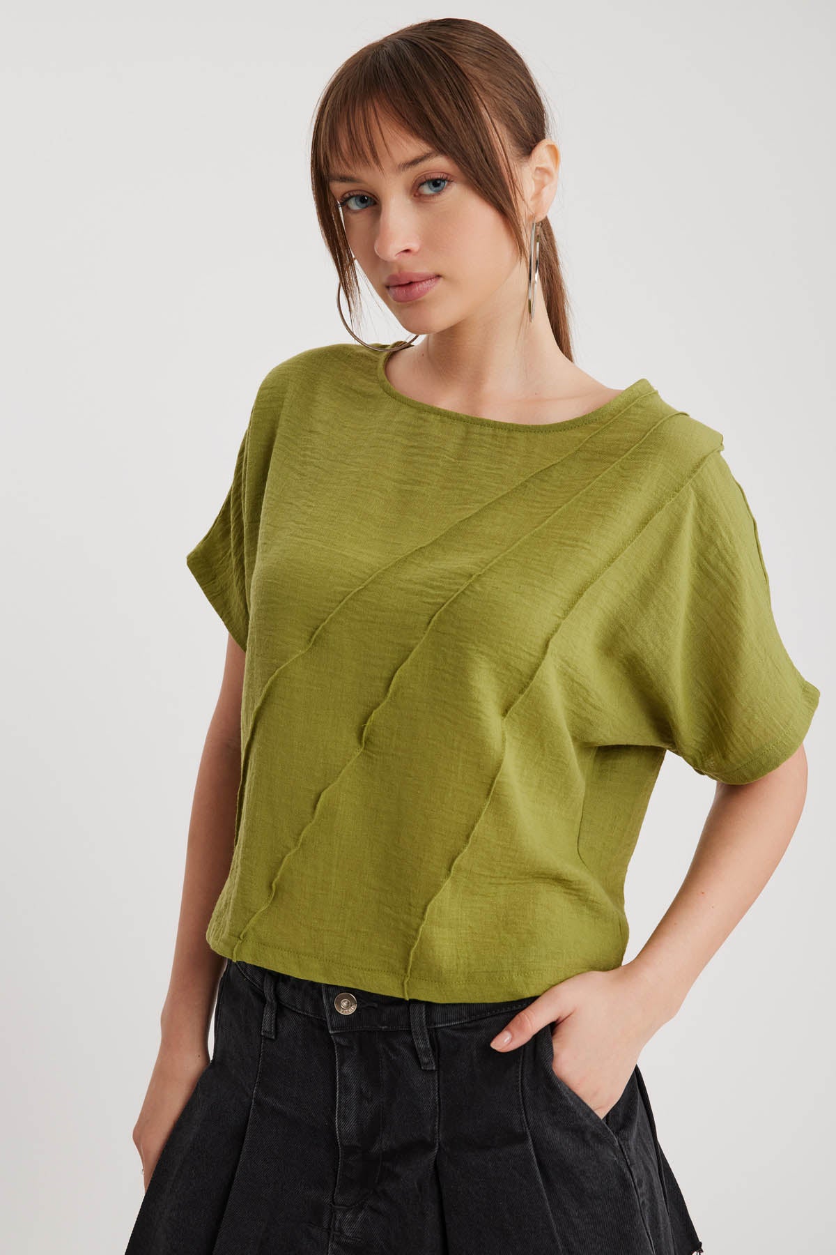LOW SHOULDER DETAIL BLOUSE
