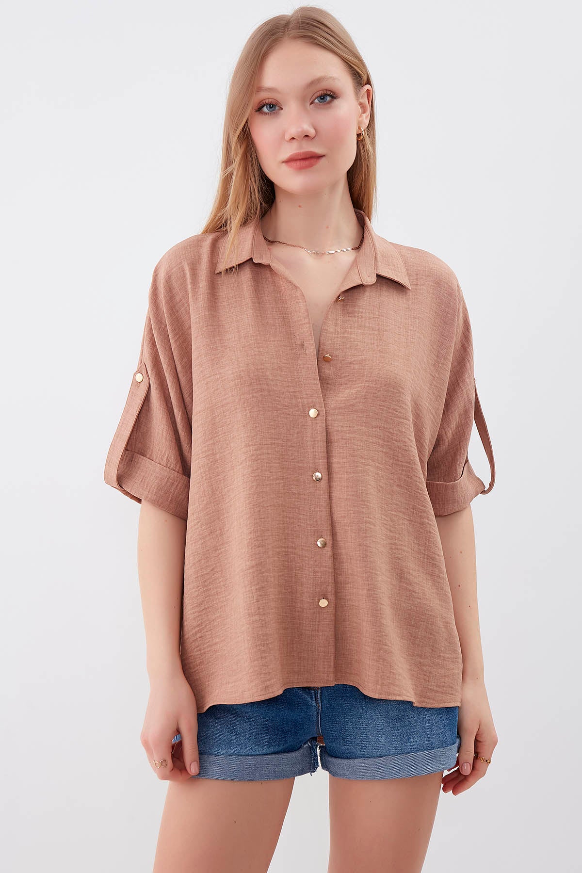 LOW SHOULDER LOOSE SHIRT