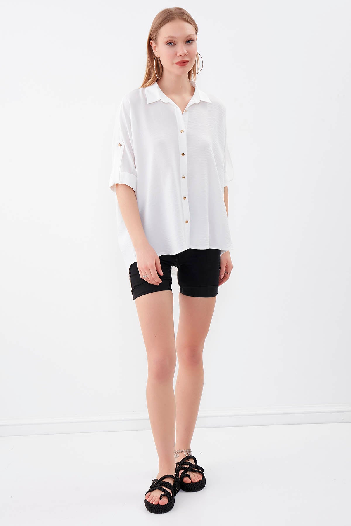 LOW SHOULDER LOOSE SHIRT