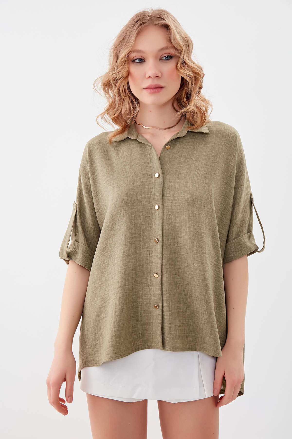 LOW SHOULDER LOOSE SHIRT