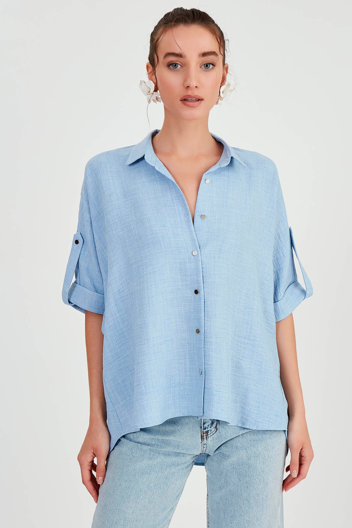LOW SHOULDER LOOSE SHIRT