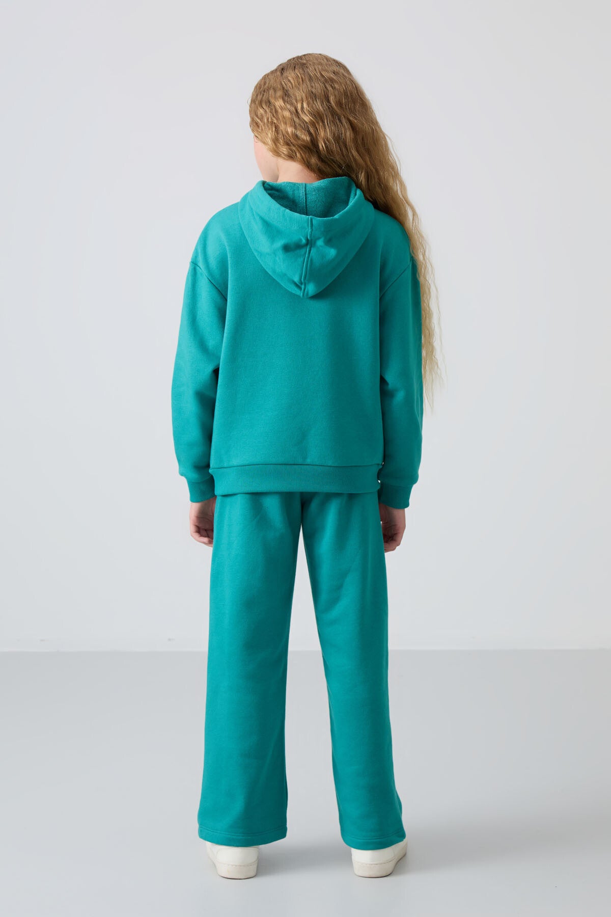 Cotton Fluffy Inside Soft Textured Oversize Printed Girls' Tracksuit Set - 75147