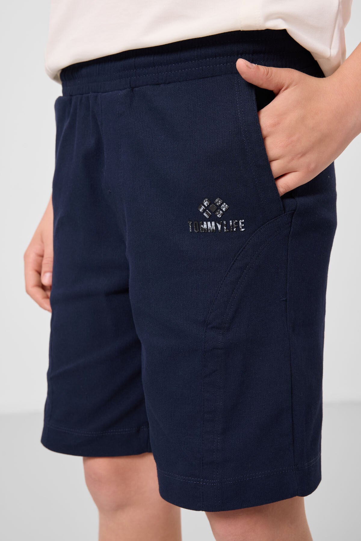 The oversized cotton oversized fit woven lightweight elastic Chino shorts set - 11276